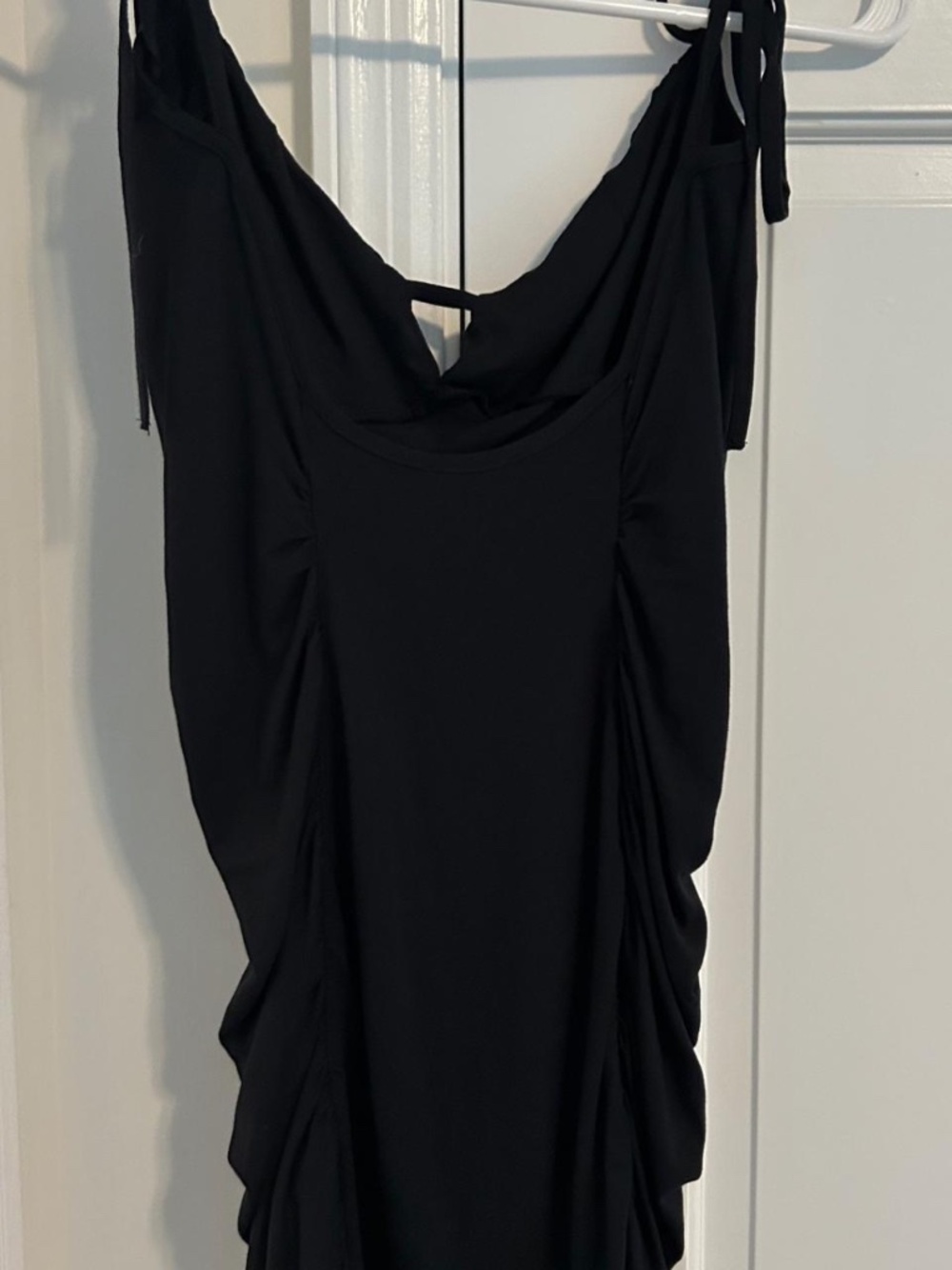 ASOS Black Ruched mini Bodycon Dress Size 6 - Picture 5 of 6